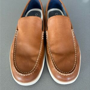 Cole Haan Tan Leather Slip-On Loafers